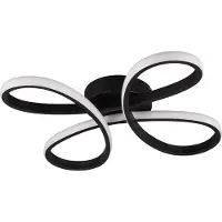 TRIO Lighting LED taklampa Fly, dimbar, Svart, Vardagsrum / matsal, Metall, Modern, LED-taklampa