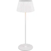 Reality Leuchten Suarez LED-bordslampa, vit, höjd 39 cm, metall Suarez, dimbar, Vitt / opal, Metall, Modern