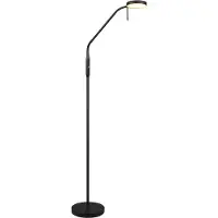 TRIO Leuchten LED golvlampa Moreno, dimbar, Svart, Vardagsrum / matsal, Metall, LED-golvlampa