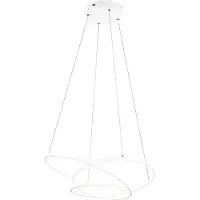 TRIO Lighting Pendellampa Darvin, dimbar, Vitt / opal, Vardagsrum / matsal, Metall, Modern
