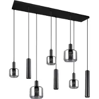TRIO Lighting Glas pendellampa Mataro, dimbar, Förkromad / silver, Vardagsrum / matsal, Glas, Modern, Pendellampa