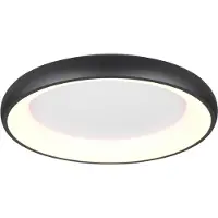 TRIO Lighting LED taklampa Cardona, dimbar, Svart, Vardagsrum / matsal, Metall, Modern, LED-taklampa