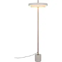 Valotorni Lighting LED golvlampa Keaton, dimbar, Aluminium / grå / zink, Vardagsrum / matsal, Metall, LED-golvlampa