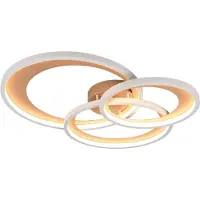 TRIO Lighting LED taklampa Granada, dimbar, Brun / rost, Vardagsrum / matsal, Metall, Modern, LED-taklampa