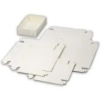 Kakė Makė Tårtbox 150x150x45 mm, papper, vit, nr. 1, förpackning á 500 st, livsmedelsgodkänd