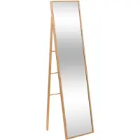5 Five stort stående spegel i bambu-ram, 41 x 160 cm