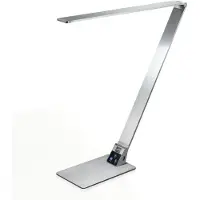 FABAS LUCE LED skrivbordslampa Wasp, dimbar, Aluminium / grå / zink, Arbetsrum / kontor, Aluminium / grå / zink, Modern, LED-bordslampa