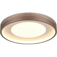TRIO Lighting LED taklampa Solea, Brun / rost, Vardagsrum / matsal, Syntetmaterial, Modern, LED-taklampa