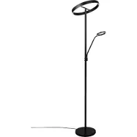 TRIO Lighting LED golvlampa Willis, dimbar, Svart, Vardagsrum / matsal, Metall, Modern, LED-golvlampa
