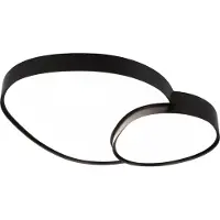 TRIO Lighting LED taklampa Rise, dimbar, Svart, Vardagsrum / matsal, Metall, Modern, LED-taklampa