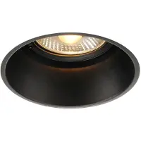 SLV Horn-T infälld takarmatur, svart, avbländad Horn-T, dimbar, Svart, Vardagsrum / matsal, Metall, Modern, Infällda spotlight