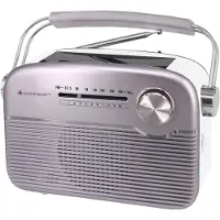 Soundmaster Batteridriven radio TR480SI FM Solcellspanel Silver