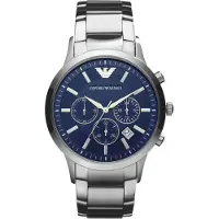 Emporio Armani Klocka - - AR2448 - Blå urtavla - 41 mm boett - Stållänk