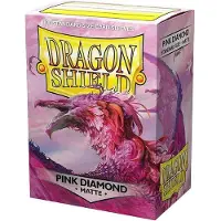 Dragon Shield Mattrosa Diamantsleeve För Kort 100 Påsar