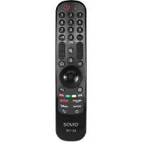 Savio RC-24, TV, Universal, IR trådlös, Tryckknappar, Svart