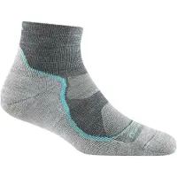 Darn Tough Women's Light Hiker 1/4 Lightweight Hiking Sock Slate