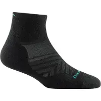 Darn Tough Women's Run 1/4 Ultra-Lightweight Cushion Running Sock Black