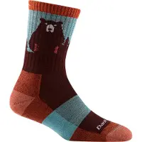 Darn Tough Women's Bear Town Micro Crew Light Cushion Burgundy