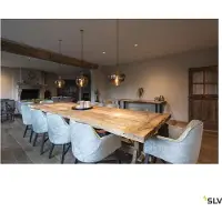 SLV Glas pendellampa Pantilo Convex, dimbar, Förkromad / silver, Vardagsrum / matsal, Metall, Modern, Pendellampa