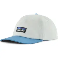 Patagonia - Vandringskläder - P-6 Label Trad Cap Birch White w/Shore Blue för UnisexBomull - Beige