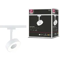 Paulmann URail LED-spot Circle dimbar 3 000 K signalvit Circle,, Vitt / opal, Vardagsrum / matsal, Metall, Modern