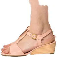 El naturalista för kvinnor. 2N85311M9005_M17 Lädersandaler N853 Gaia korall (40), Hud, 3 till 5 cm, Spänne, Casual