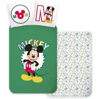 Mickey Mouse Musse Pigg Barnsängkläder - Duntäcke och Kuddöverdrag 100×135 cm, 40×60 cm