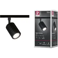 Paulmann Lirena, Skena för spotlight, GU10, 1 lampor, LED, 10 W, Svart