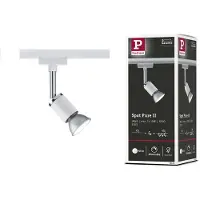 Paulmann 953.33, Skena för spotlight, GU10, 230 V, Krom, Vit