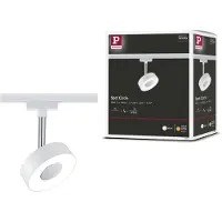 Paulmann 952.72, Skena för spotlight, 1 lampor, LED, 2700 K, 308 LM, Vit