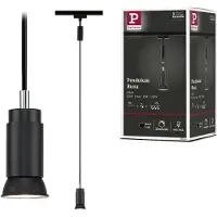 Paulmann URail hänglampa Runa, svart matt, GU10 dimbar, Svart, Vardagsrum / matsal, Metall, Modern