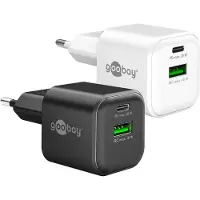 Goobay 20 W USB-C PD GaN dubbel snabbladdare vit