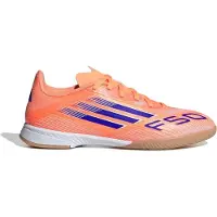 Adidas F50 League In Coral Blaze - Beam Orange/lucid Blue/vit Barn - Inomhus (Ic), storlek 36