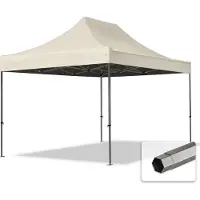 TOOLPORT 3x4,5 m snabbtält, Premium stål, champagne