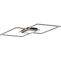 JUST LIGHT LED taklampa Asmin, dimbar, Svart, Vardagsrum / matsal, Aluminium / grå / zink, Modern, LED-taklampa