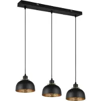Reality Leuchten Hänglampa Punch, dimbar, Svart, Kök, Metall, Pendellampa