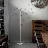 LINEA LIGHT LED uplight golvlampa Joshua, dimbar, Svart, Vardagsrum / matsal, Metall, Modern, LED-golvlampa
