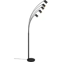 TRIO Lighting Golvlampa Marley, Svart, Vardagsrum / matsal, Metall, Modern, Golvlampa