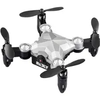 Reely Suitcase mini drone Quadrocopter RtF Nybörjare, Kameraflygning Silver-svart