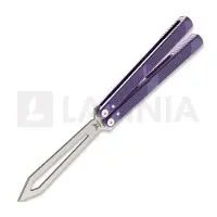 Flytanium Zenith Trainer 2.0 1385UVS Stonewash, Ultra Violet Aluminum, balisong trainer