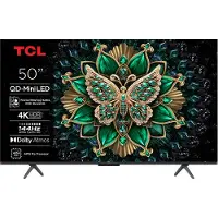 TCL 50C69K - 50" Diagonal klass (49.5" visbar) - C69K Series LED-bakgrundsbelyst LCD-TV - QD-Mini LED - Smart TV - Google TV - 4K UHD (2160p) 3840 ...