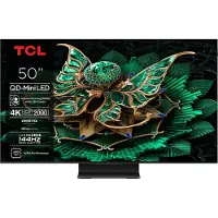 TCL 50C79K - 50" Diagonal klass (49.5" visbar) - C79K Series LED-bakgrundsbelyst LCD-TV - QD-Mini LED - Smart TV - Google TV - 4K UHD (2160p) 3840 ...