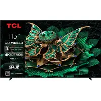 TCL 115C7K - 115" Diagonal klass (114.5" visbar) - C7K Series LED-bakgrundsbelyst LCD-TV - QLED - Smart TV - Google TV - 4K UHD (2160p) 3840 x 2160...