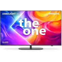 Philips The One 65PUS9000 - 65 Diagonal klass LED-bakgrundsbelyst LCD-TV - QLED - Smart TV - TITAN OS - 4K UHD (2160p) 3840 x 2160 - HDR - Quantum Dot - pistolmetall