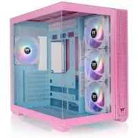 Thermaltake View 380 TG ARGB Bubble Pink Midi-Tower Datorchassi GAMER Rosa, Blå