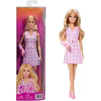 Barbie Fashionista Doll Pink Plaid Blonde wCast