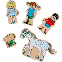 Peppi Pitkätossu Pippi Figurer Trä Micki
