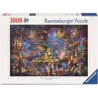 Ravensburger Drakens Bibliotek Pussel 3000 Bitar