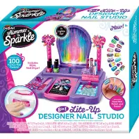 Shimmer 'N Sparkle Nagelset - 8-I-1 Designer Nagelstudio m. Ljus - - One Size - Nagellack