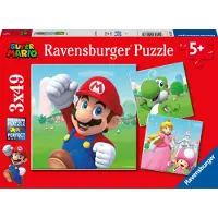Ravensburger Pussel - 3x49 Delar - Super Mario - - One Size - Pussel